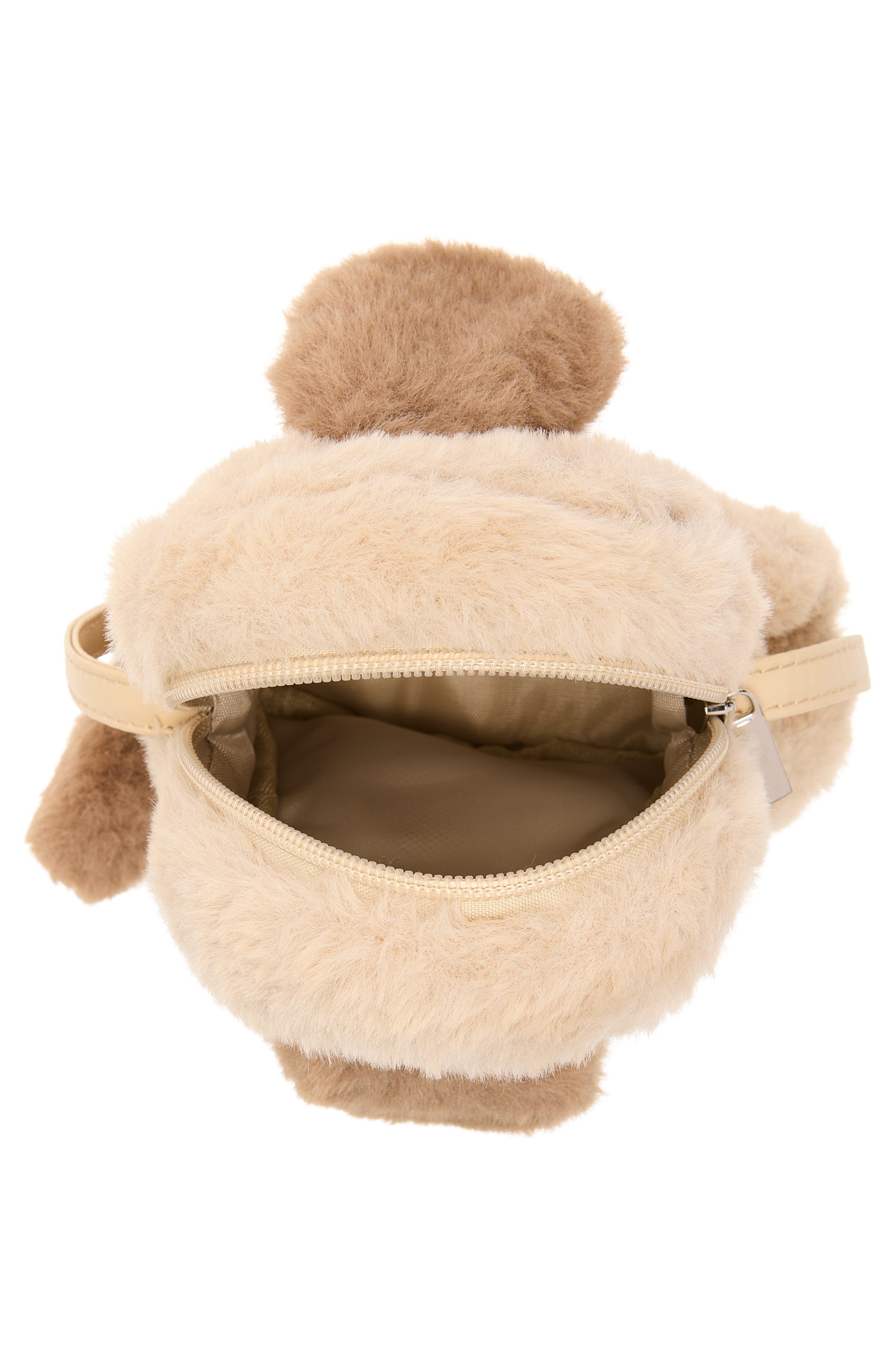 Kids' Puppy Faux Fur Crossbody Bag, Alternate, color, NATURAL COMBO