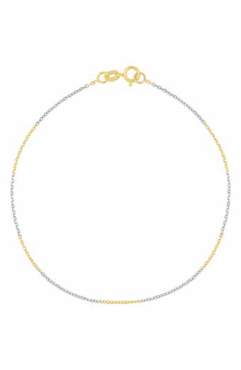 14K Gold Two-Tone Chain Bracelet