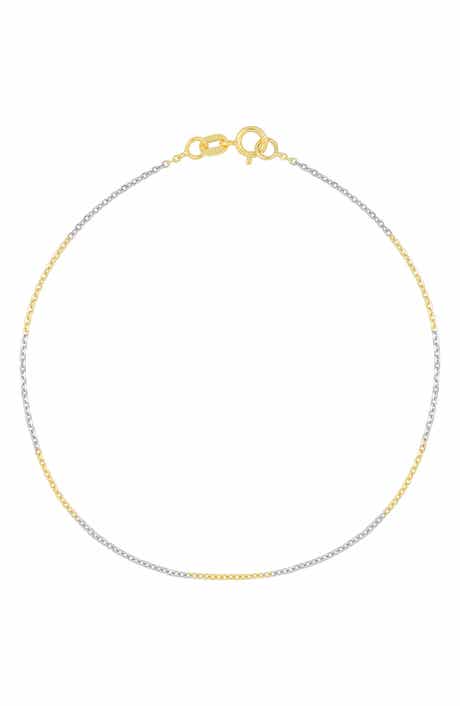 14K Gold Two-Tone Chain Bracelet