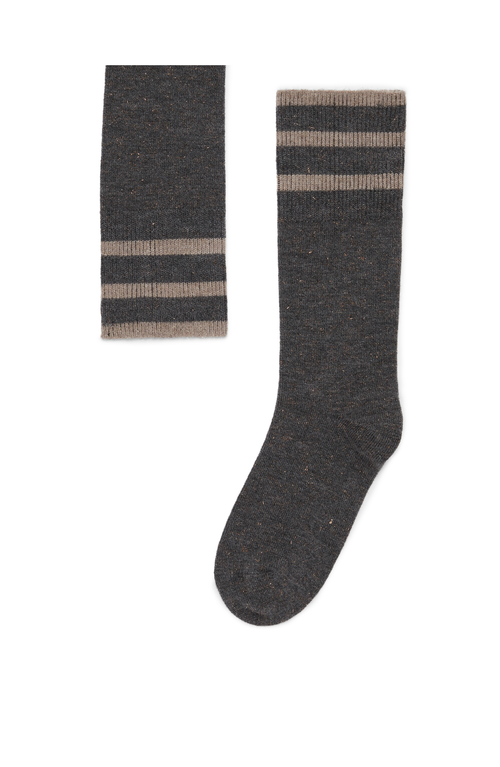 Brunello Cucinelli Sparkling Knit Socks In Gray
