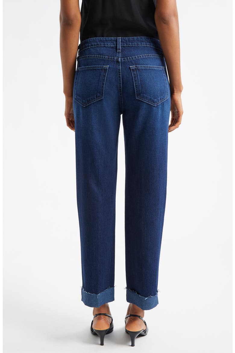 Maribel High Waist Cuff Straight Leg Jeans, Alternate, color, HARLAN