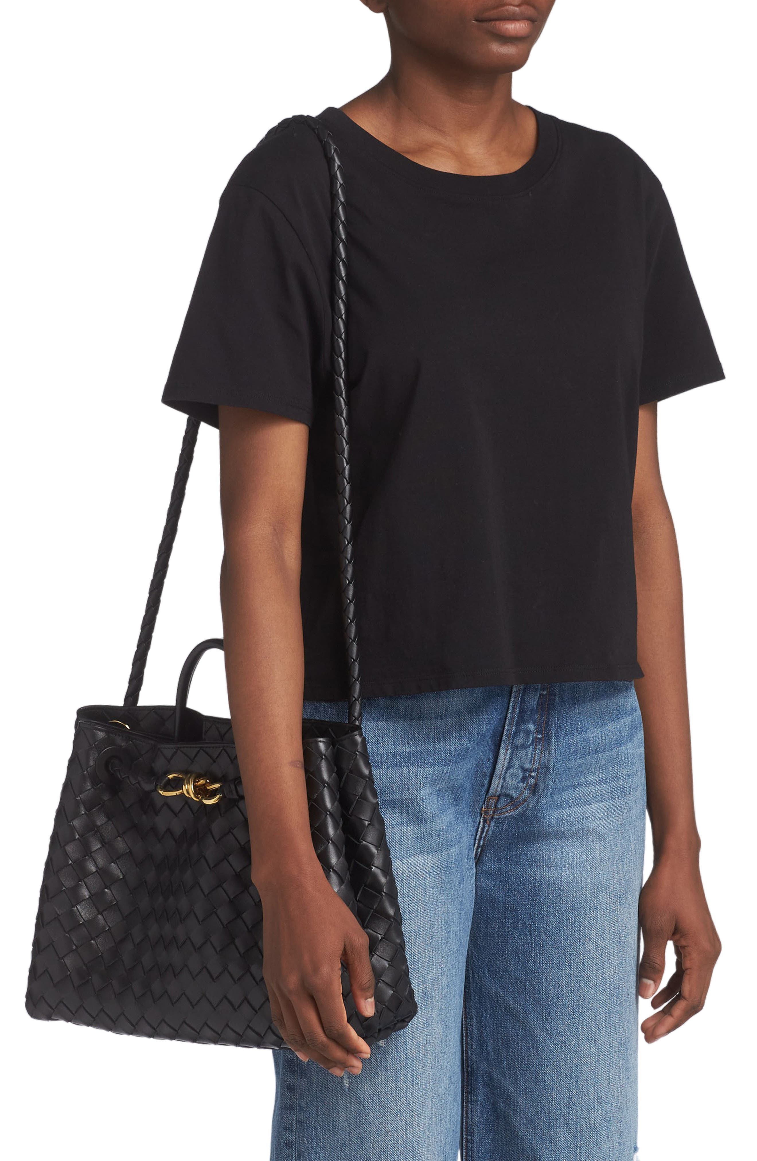 Bottega Veneta Medium Andiamo Intrecciato Leather Shoulder Bag, Alternate, color, 