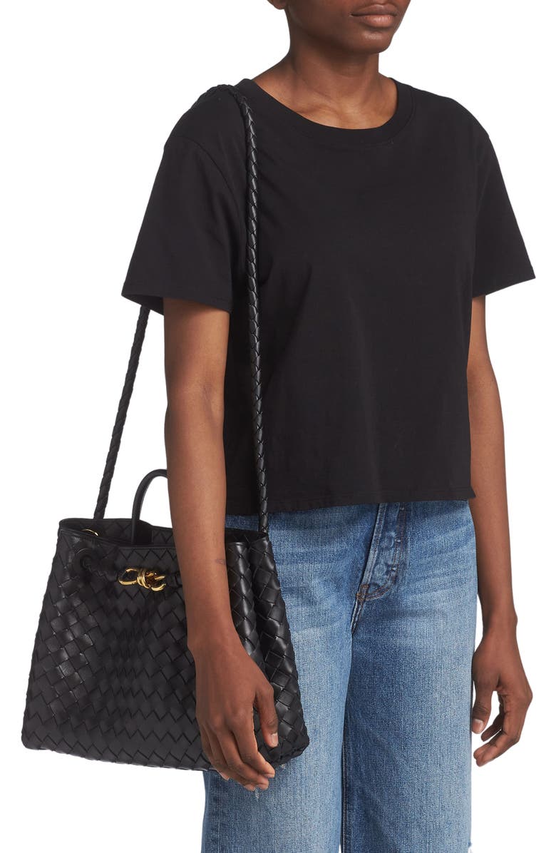Bottega Veneta Medium Andiamo Intrecciato Leather Shoulder Bag, Alternate, color,