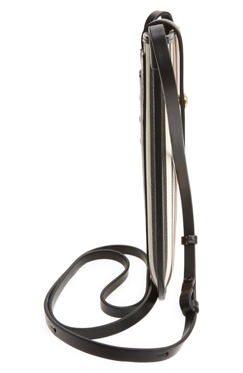 Burberry Anne Icon Stripe E-Canvas & Leather Smartphone Crossbody Bag, Alternate, color,