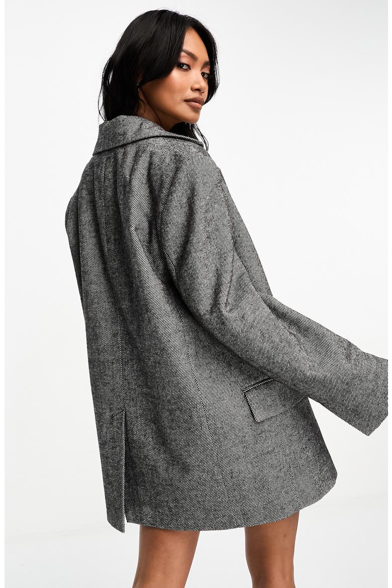 Oversize Twill Blazer, Alternate, color, BLACK