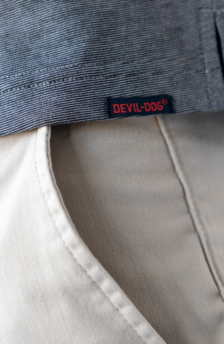 Devil-Dog Dungarees Feeder Polo, Alternate, color, Melange Charcoal