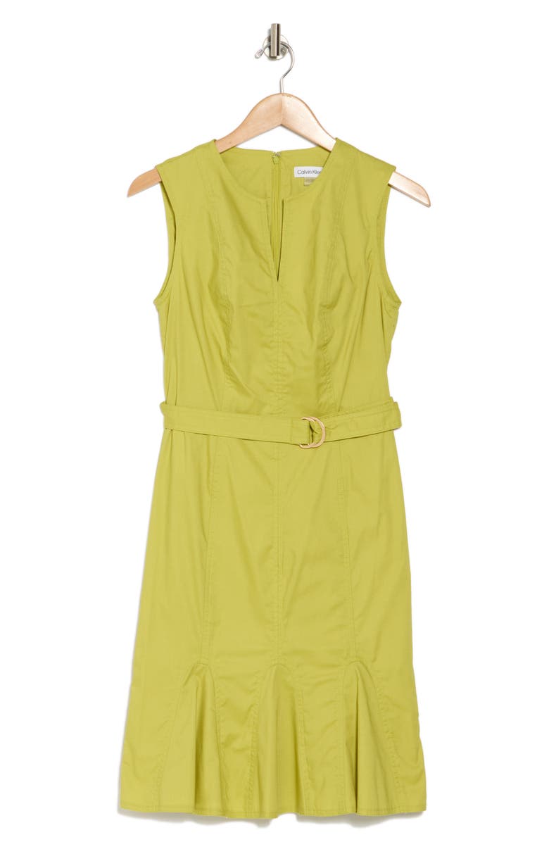 Belted A-Line Dress