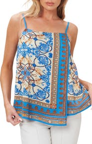FLYING TOMATO Scarf Print Cotton Camisole