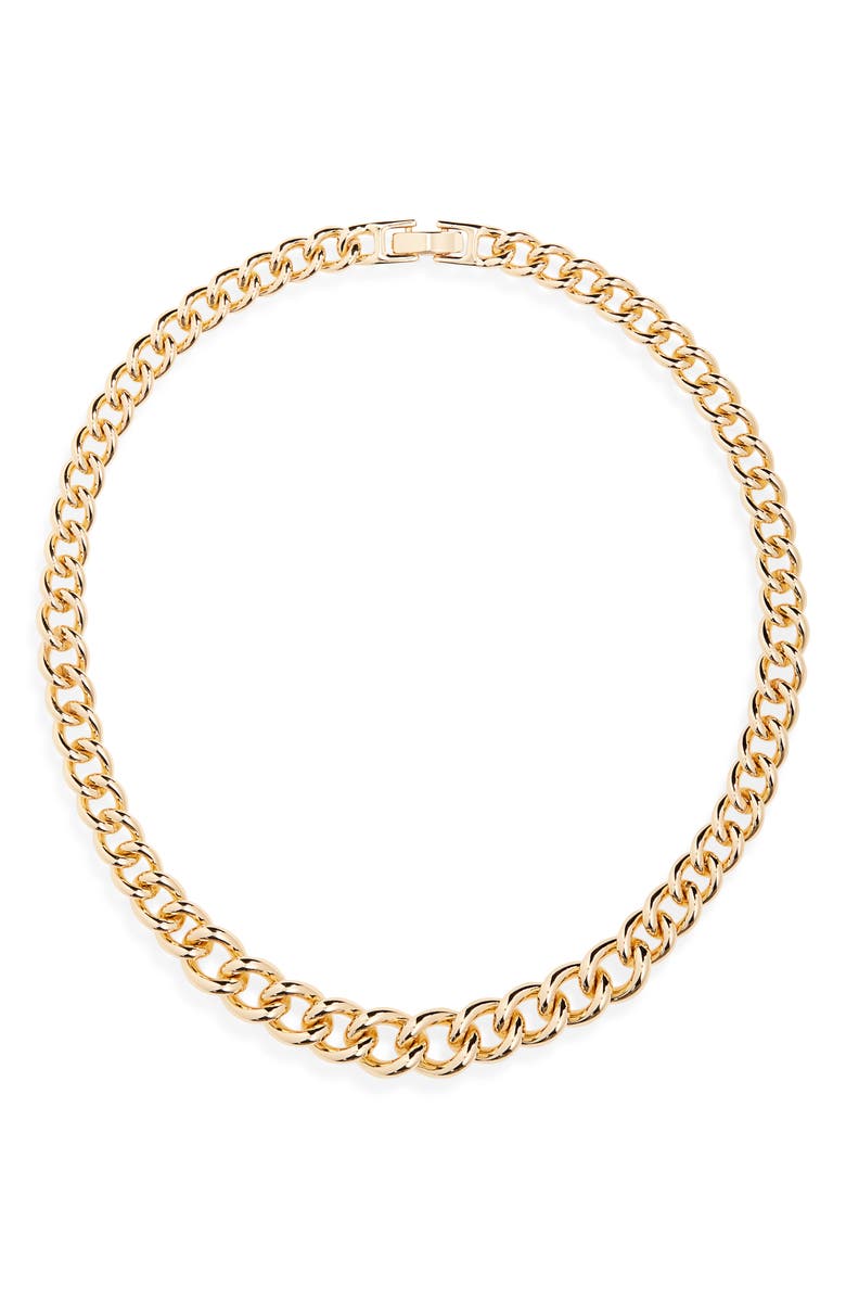 ROXANNE ASSOULIN The Graduated Link Necklace, Main, color, Shiny Gold