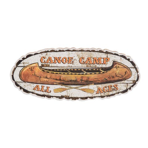 Canoe Camp All Ages Coastal Wall Hanging Plaque Sign