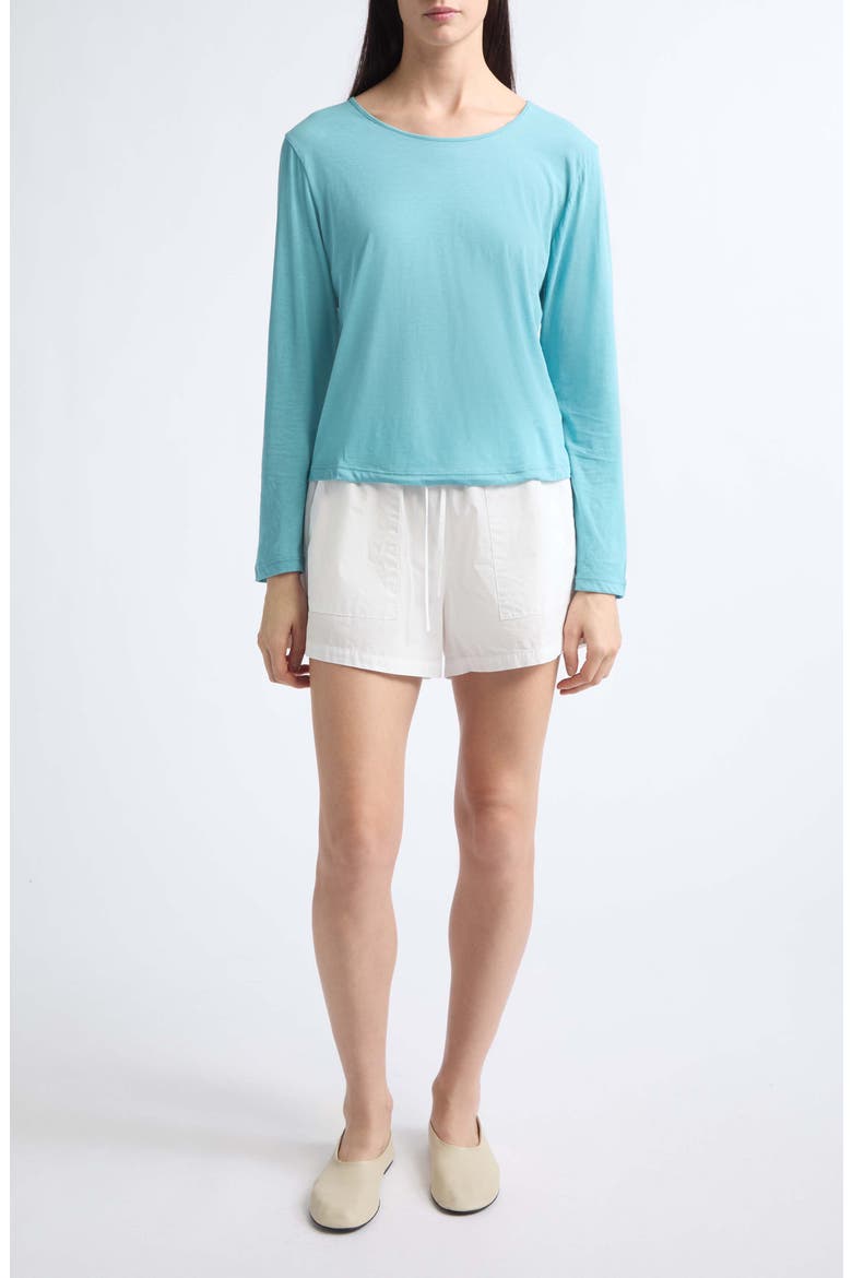Milo Long Sleeve Cotton Jersey T-Shirt, Main, color, SKYE