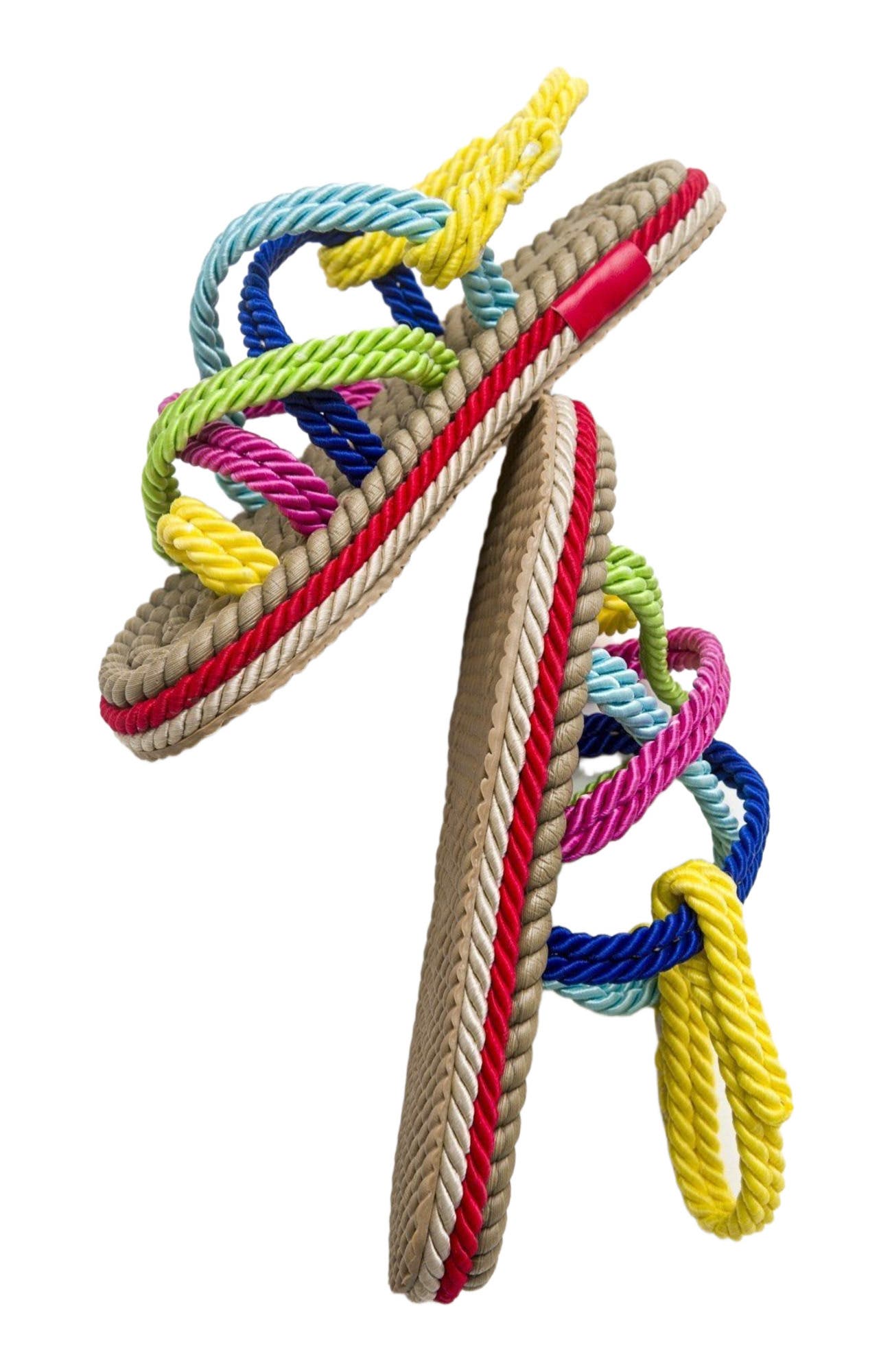 POMA Flat Sandal, Alternate, color, Multi Faux Leather