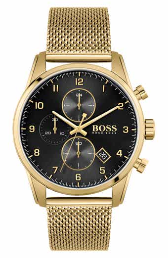BOSS Skymaster Chronograph Mesh Strap Watch, 44mm