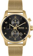 BOSS Skymaster Chronograph Mesh Strap Watch, 44mm
