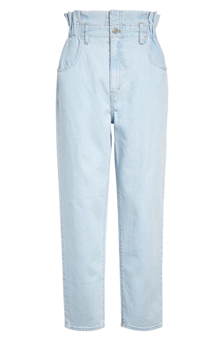 Madewell Paperbag High Waist Classic Straight Jeans, Main, color, 