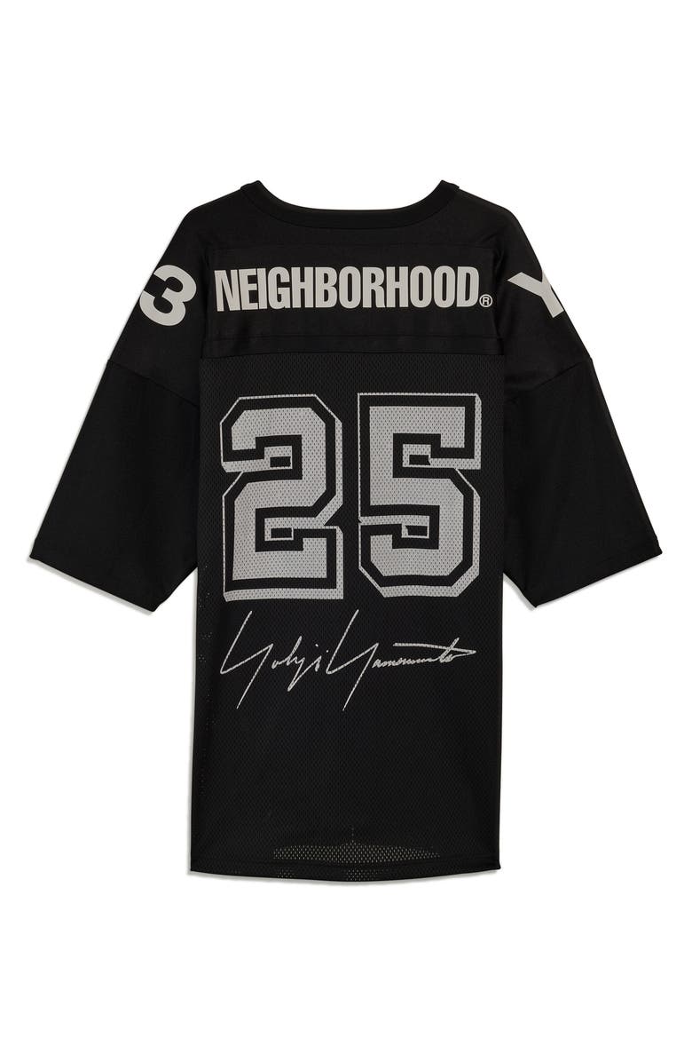 Y-3 x NEIGHBORHOOD Recycled Polyester Football Jersey, Alternate, color, Black