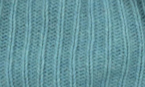 Portolano Rickrack Stitch Wool Blend Beanie In Blue