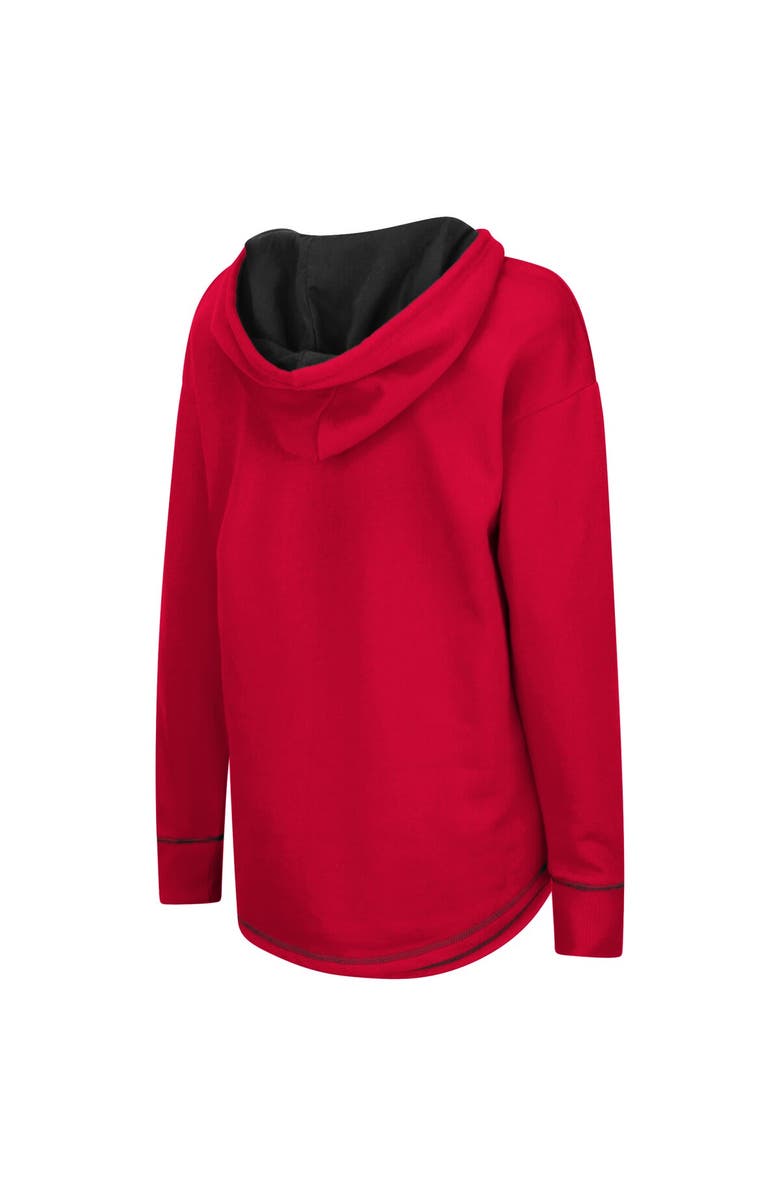 COLOSSEUM Women's Colosseum Red Maryland Terrapins Tunic Pullover Hoodie, Alternate, color, 