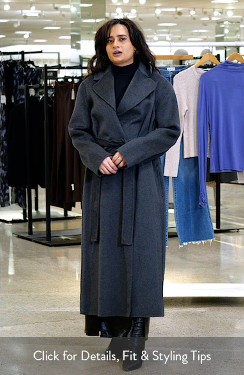Belted Wool Blend Coat, sales video thumbnail