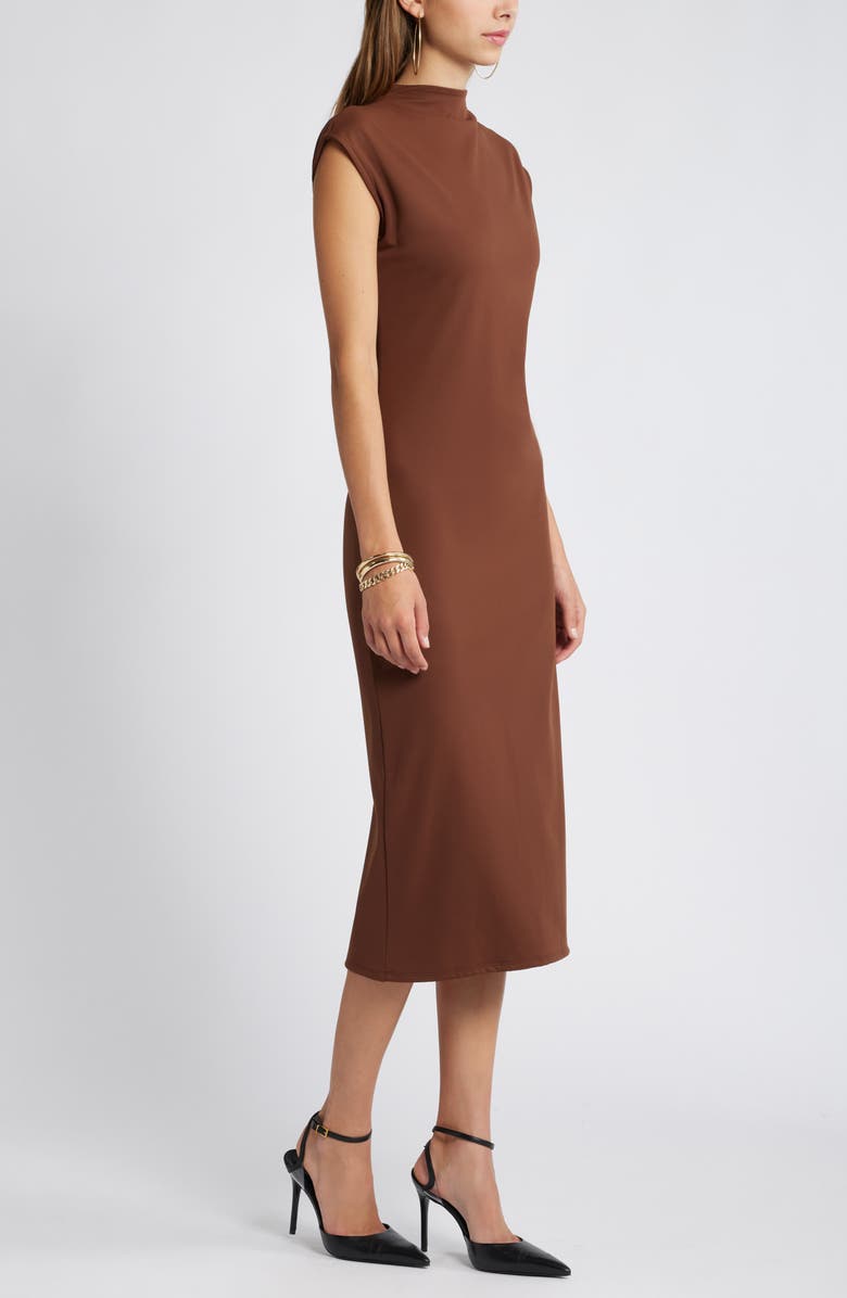 Smooth Edit Funnel Neck Midi Dress