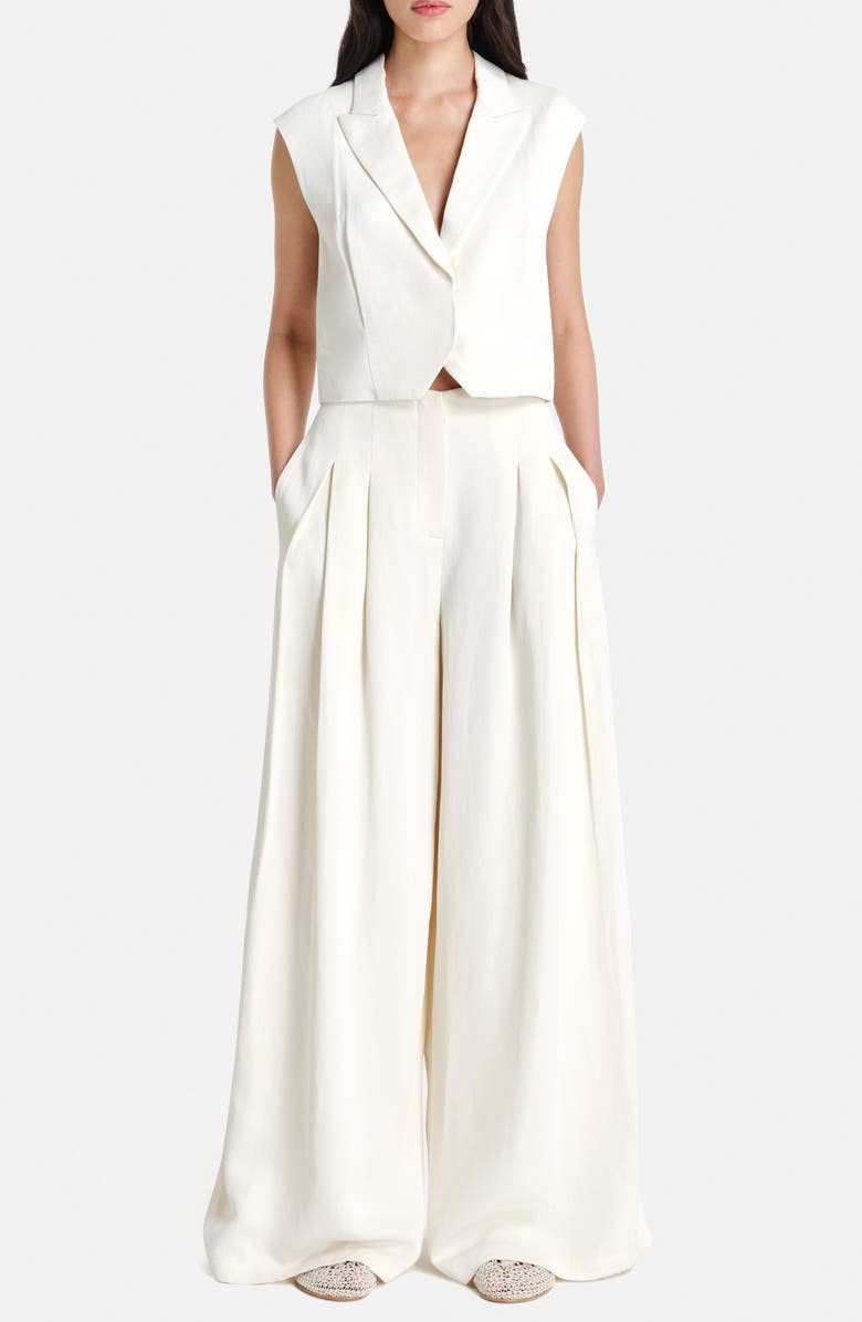 TWP Katie Crop Vest, Alternate, color, Bone