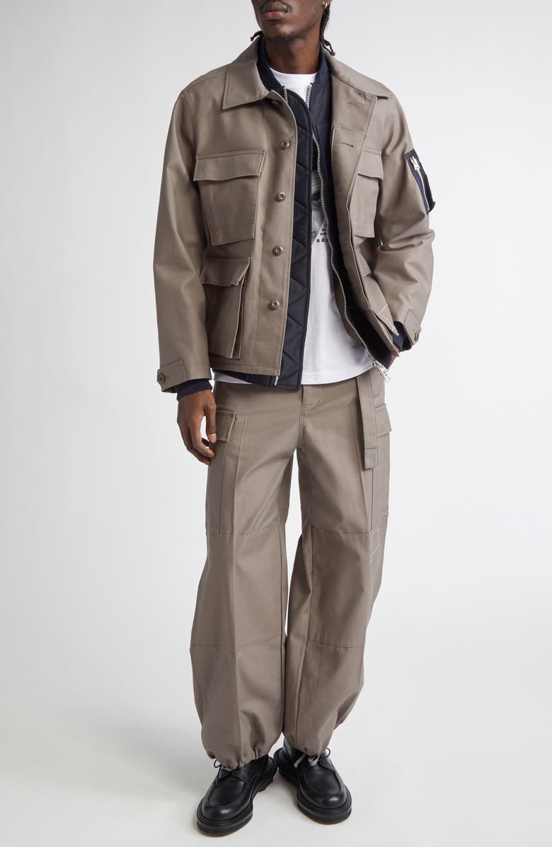 Sacai x WTAPS<sup>®</sup> Layered Chore Jacket, Alternate, color, Taupe