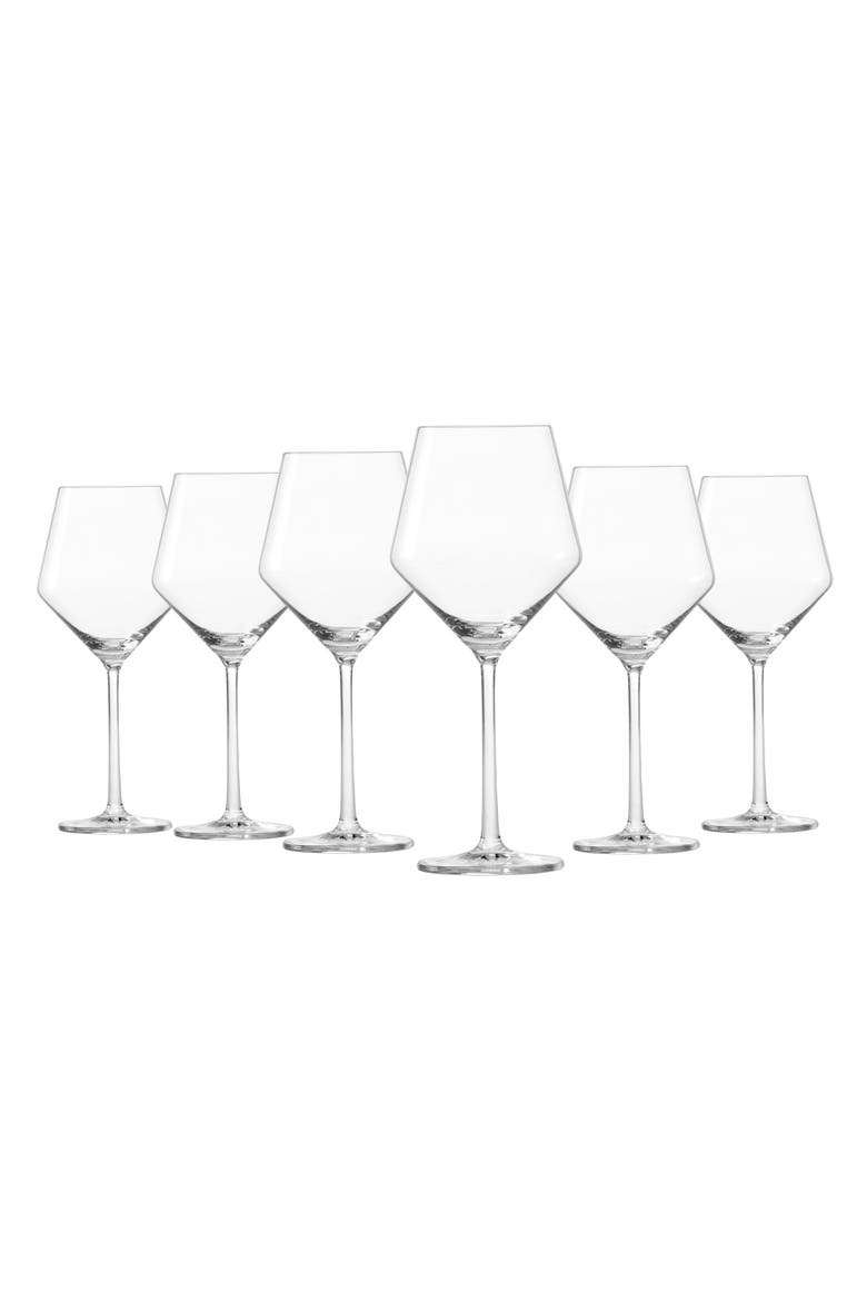 Pure Beaujolais Set of 6 Wine Glasses, Alternate, color, CLEAR
