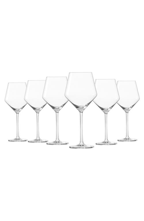 Schott Zwiesel Pure Beaujolais Set Of 6 Wine Glasses In Clear