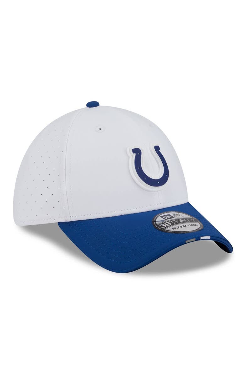 New Era Men's New Era  White/Royal Indianapolis Colts 2025 NFL Training Camp 39THIRTY Flex Hat, Alternate, color, White