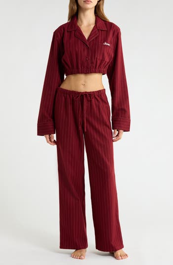 Elevated Flannel Crop Pajamas