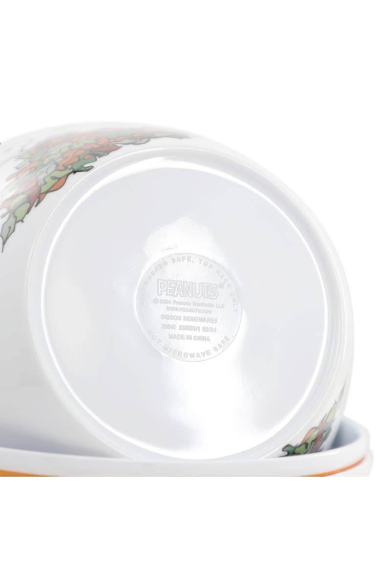 Happy Fall 4 Piece 5.8 Inch Round Melamine Cereal Bowl Set, Alternate, color, Assorted