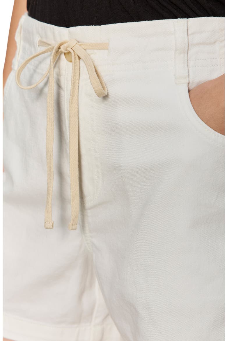 Idyll Tie Waist Denim Shorts, Alternate, color, CHALK WHITE
