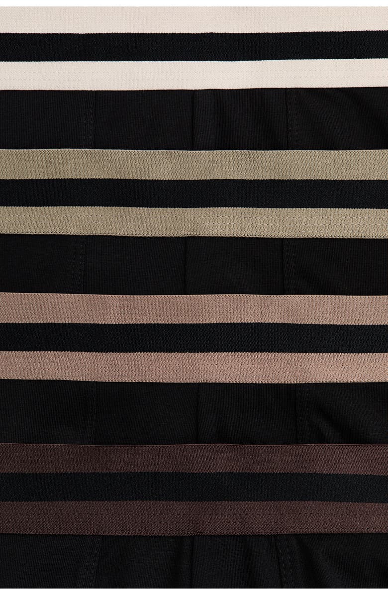 H&M 10-pack cotton short boxer briefs, Alternate, color, Black/Brown