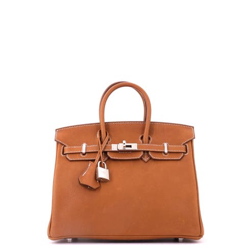Birkin Handbag Brown Barenia Faubourg with Palladium Hardware 25