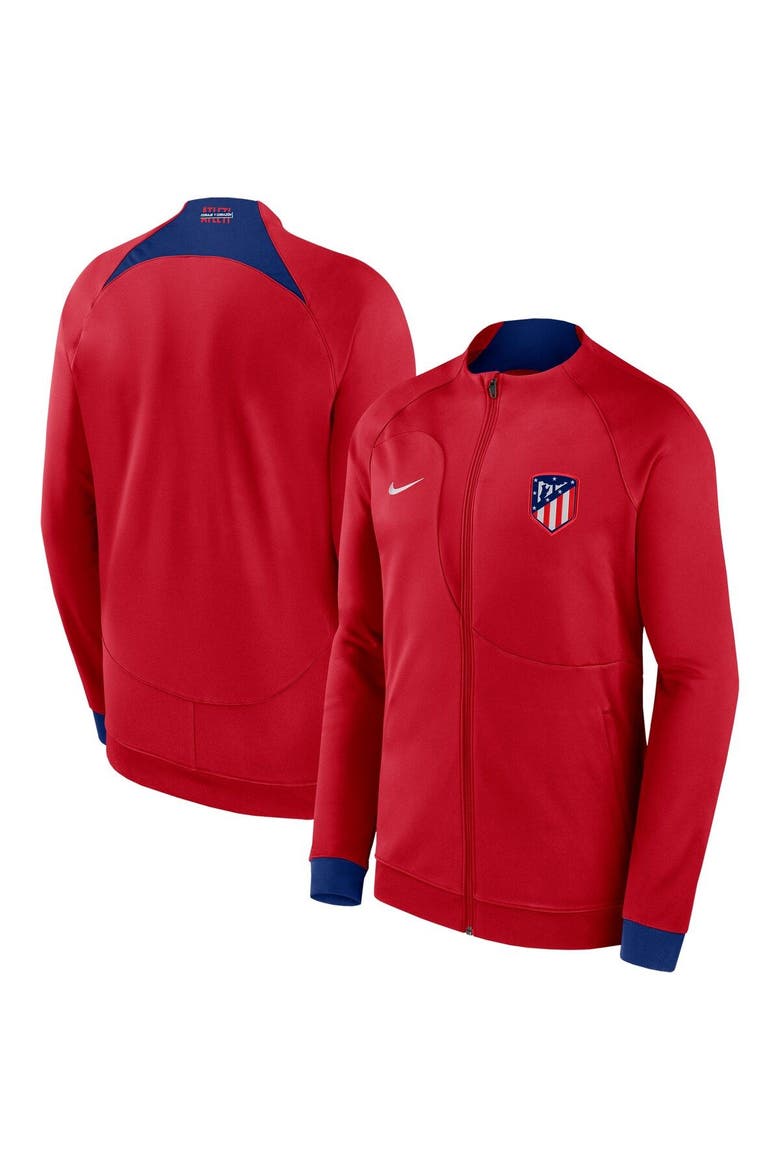 Men's Nike Red Atletico de Madrid Academy Pro Anthem Raglan Performance Full-Zip Jacket, Main, color, Red