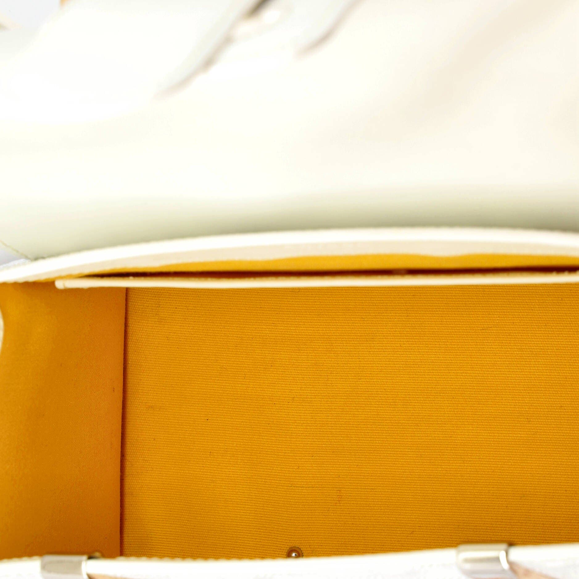 Pre-Owned Goyard Structured Saigon Top Handle Bag Coated Canvas with Leather Mini, Alternate, color, White