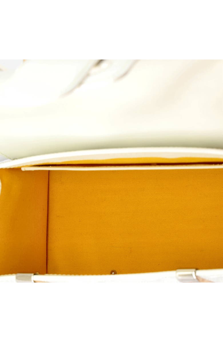 Pre-Owned Goyard Structured Saigon Top Handle Bag Coated Canvas with Leather Mini, Alternate, color, White