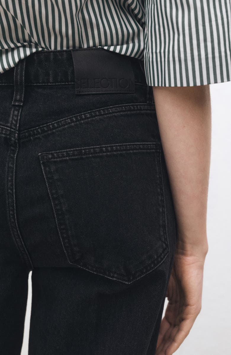 MANGO High Waist Straight Leg Jeans, Alternate, color,