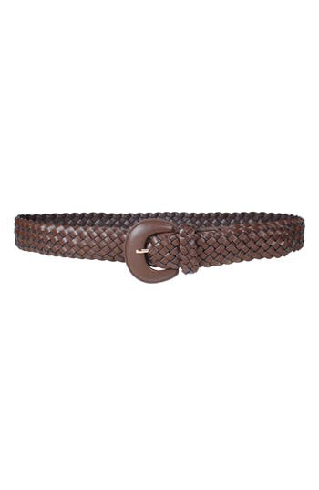 Linea Pelle Braided Belt In Brown