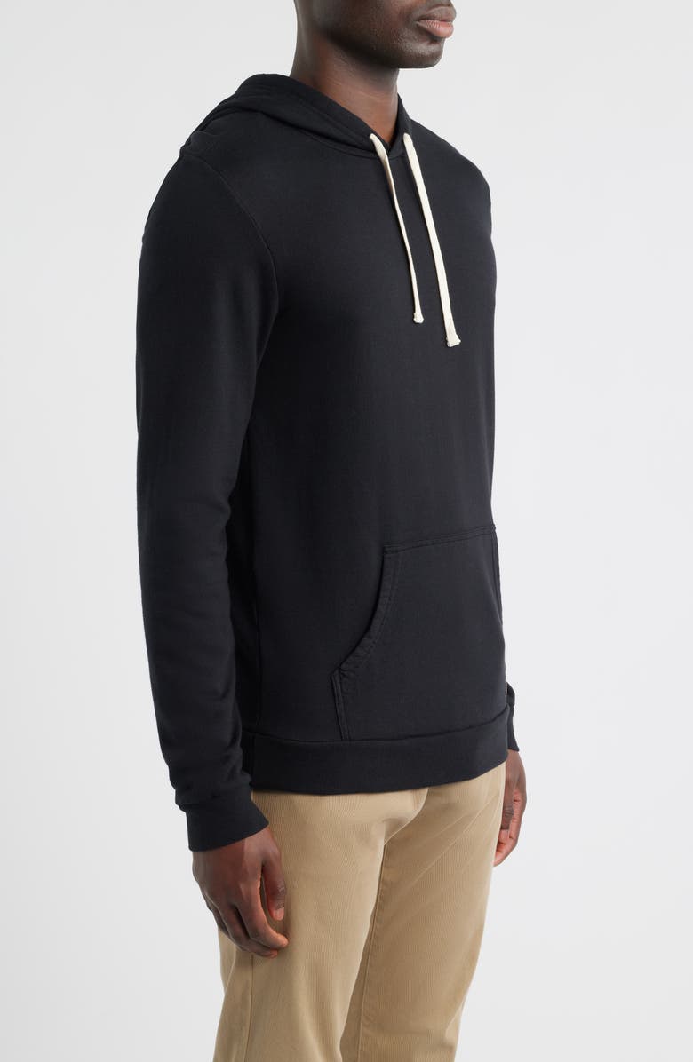 Marine Layer Cotton Blend French Terry Pullover Hoodie, Alternate, color, Black