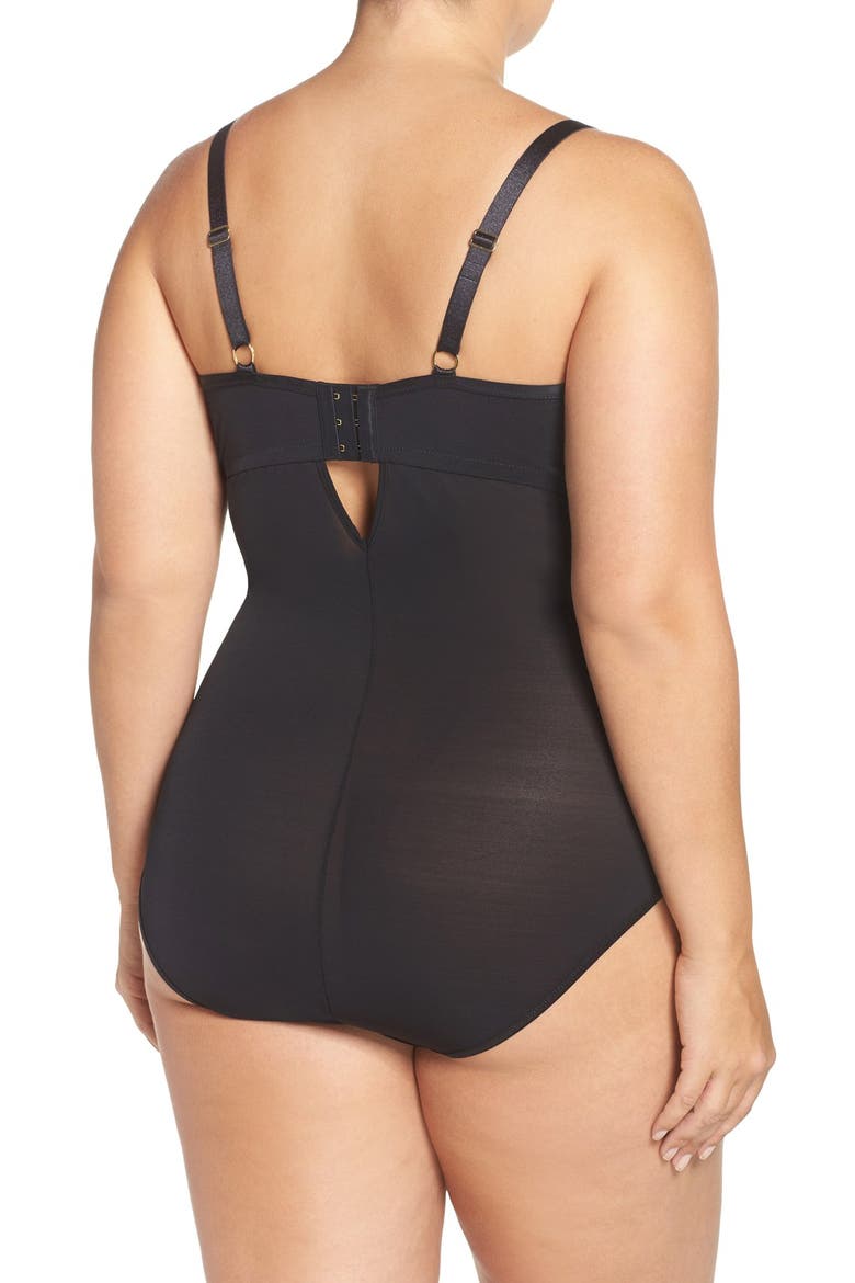 Underwire Bodysuit, Alternate, color, BLACK/ CHAMPAGNE