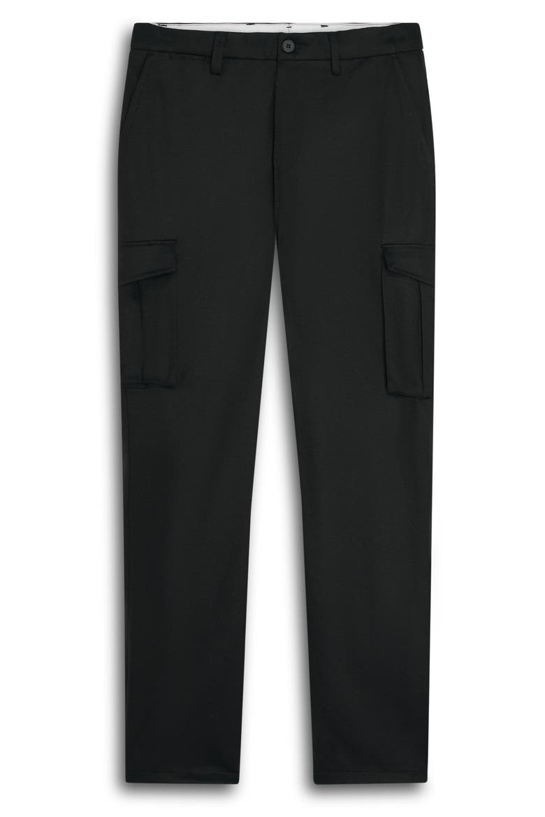 Wool Blend Cargo Pants, Alternate, color, BLACK