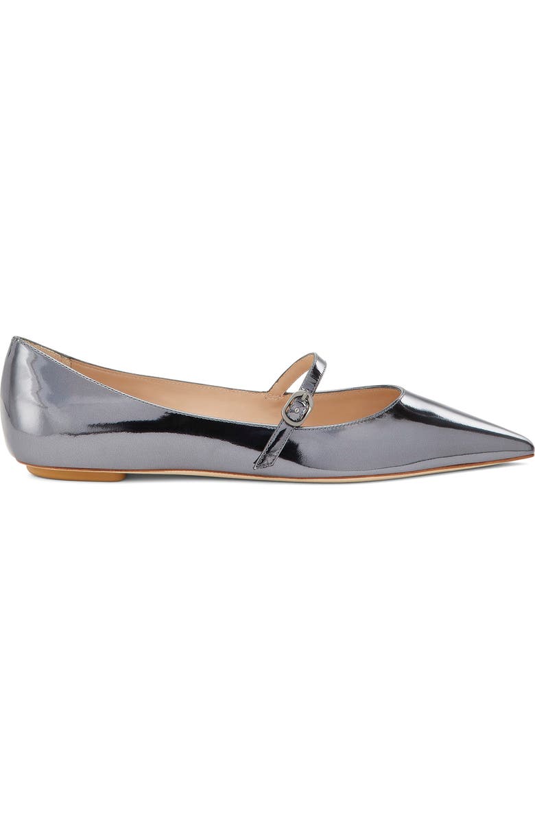 Stuart Weitzman Emilia Mary Jane Flat, Alternate, color, Cool Gray Patent
