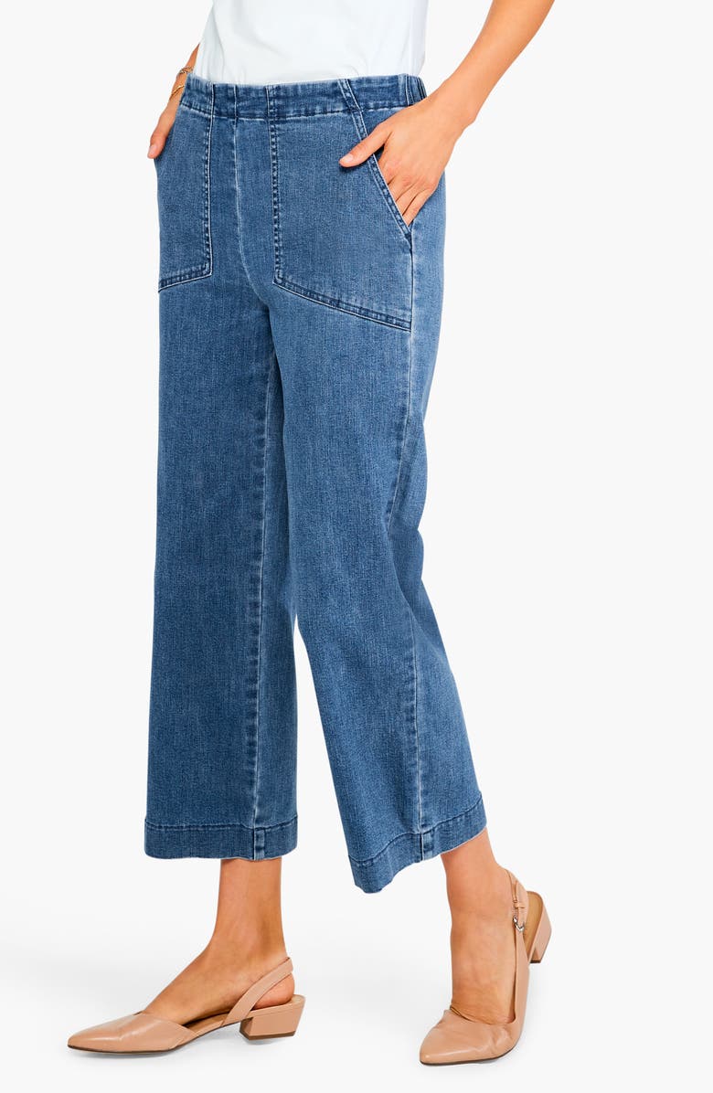 NIC+ZOE All Day Wide Leg Crop Jeans, Main, color, Pacific