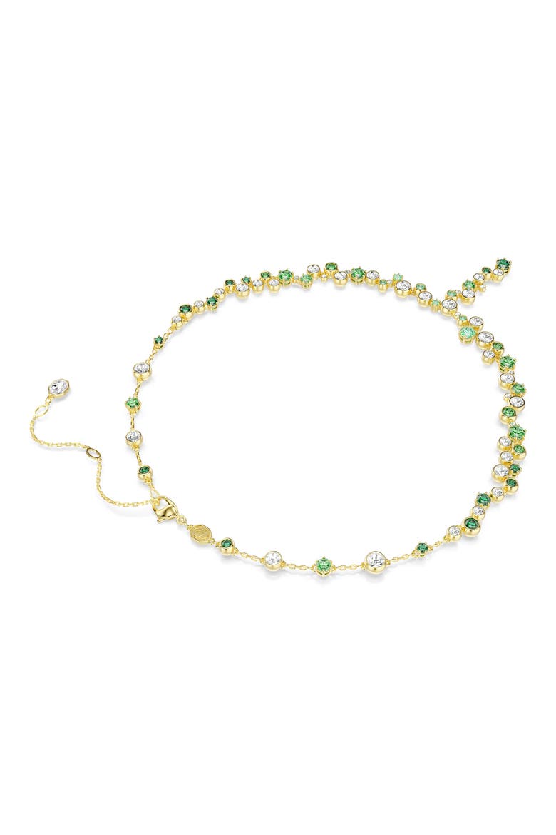 Constella Crystal & Zirconia Necklace, Alternate, color, GOLD