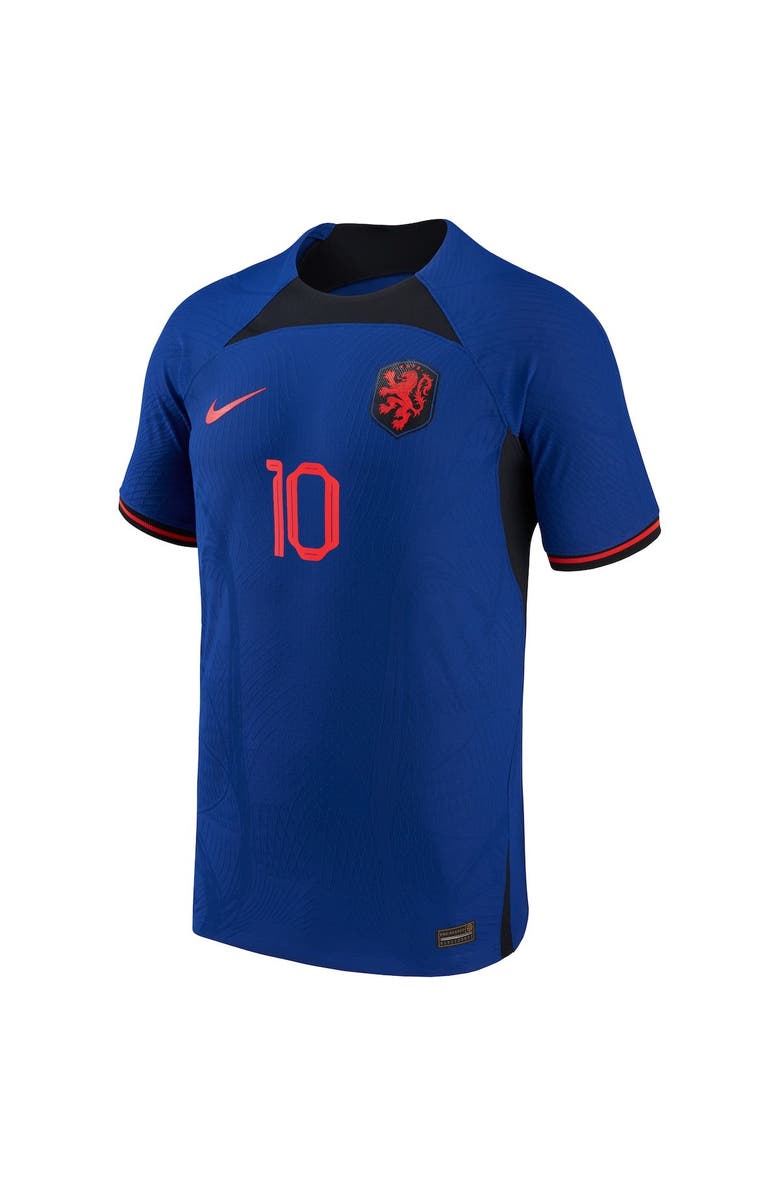Nike Men's Nike Memphis Depay Blue Netherlands National Team 2022/23 Away Vapor Match Authentic Player Jersey, Alternate, color, 