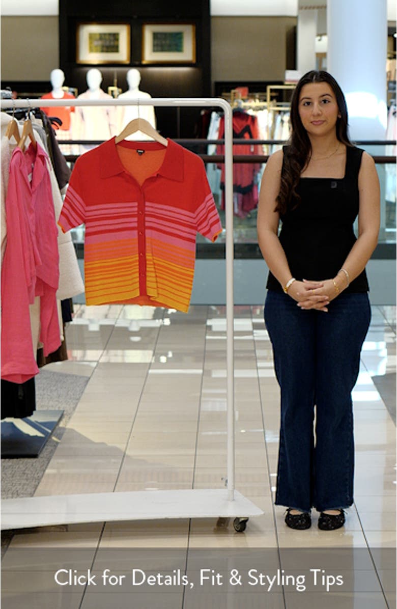 Sunset Stripe Polo Sweater, sales video thumbnail