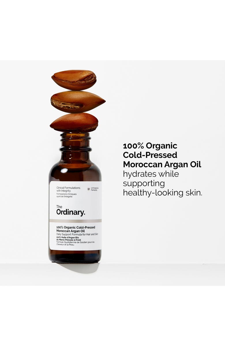 The Ordinary 100% Organic Cold-Pressed Moroccan Argan Oil for Skin & Hair, Alternate, color,