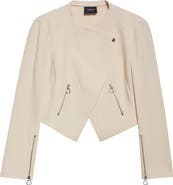 Akris Ariel Double Face Wool Crop Jacket