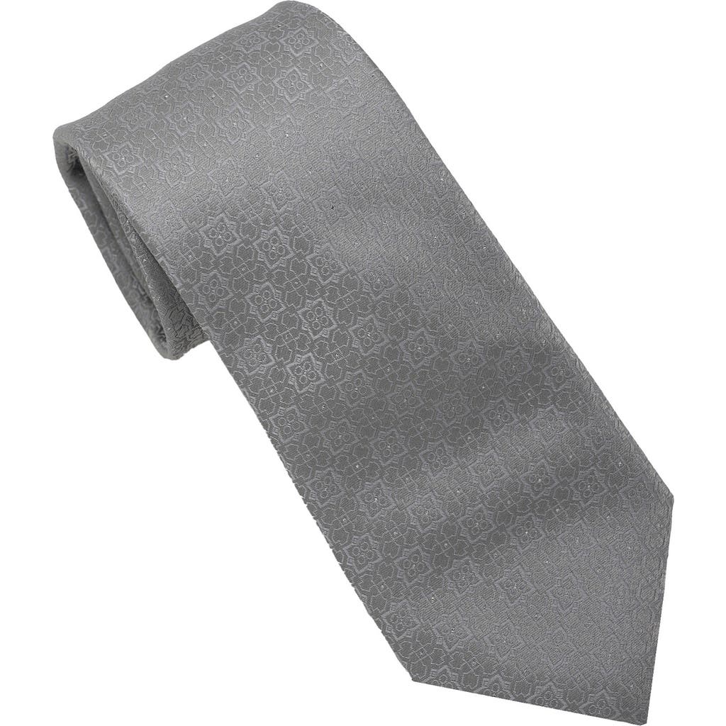 Karl Lagerfeld Paris Sparkle Medallion Print Tie In Gray
